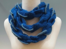 Blue Undulating Scarf