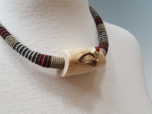 Knot and carnelian necklace