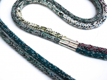 Blue and Gray Cord Necklaces