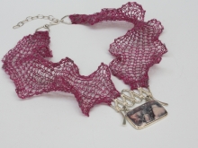 Magenta Knit with Porcelain Jasper