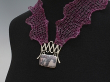 Magenta Knit with Porcelain Jasper
